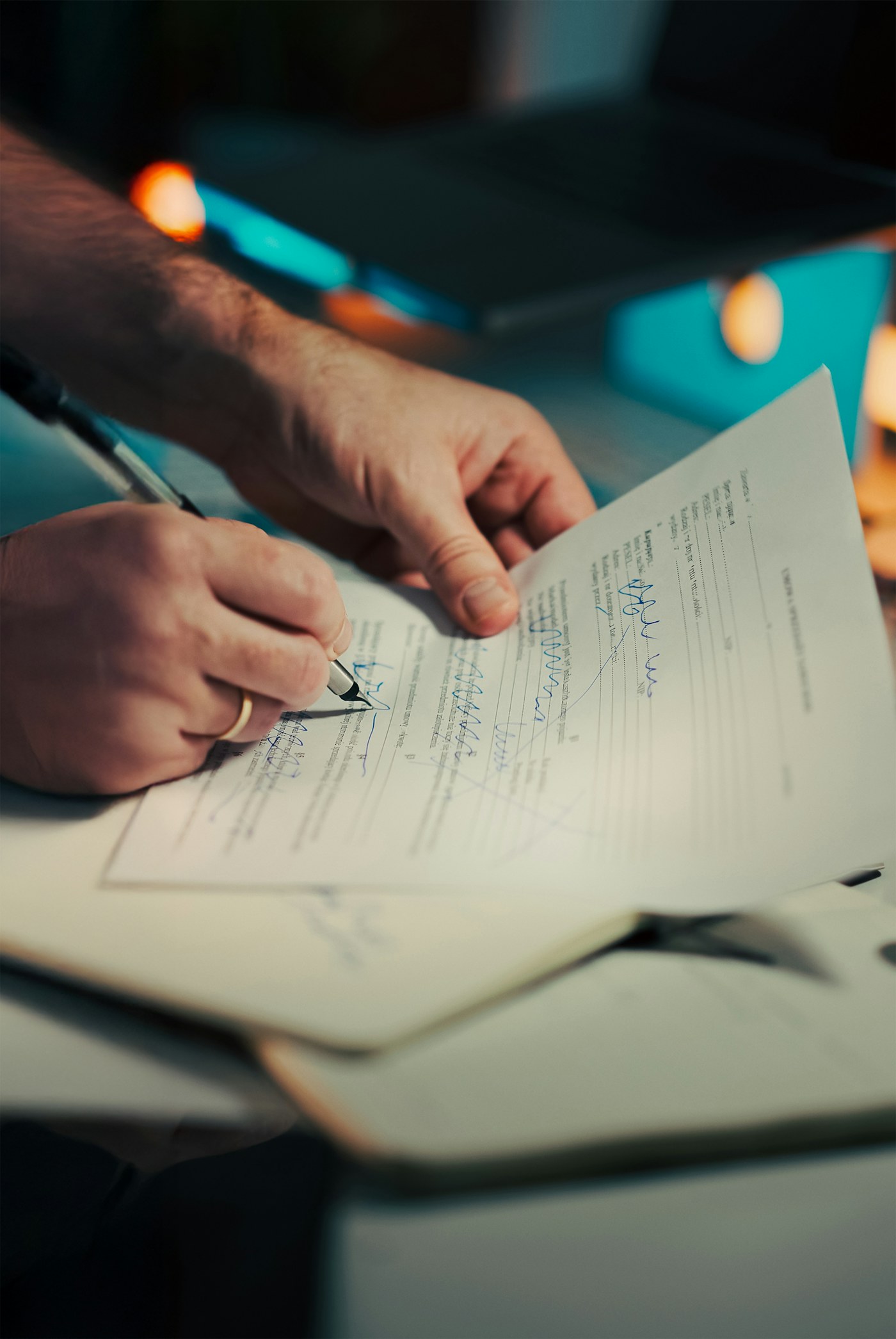Assinatura de contrato de financiamento veicular